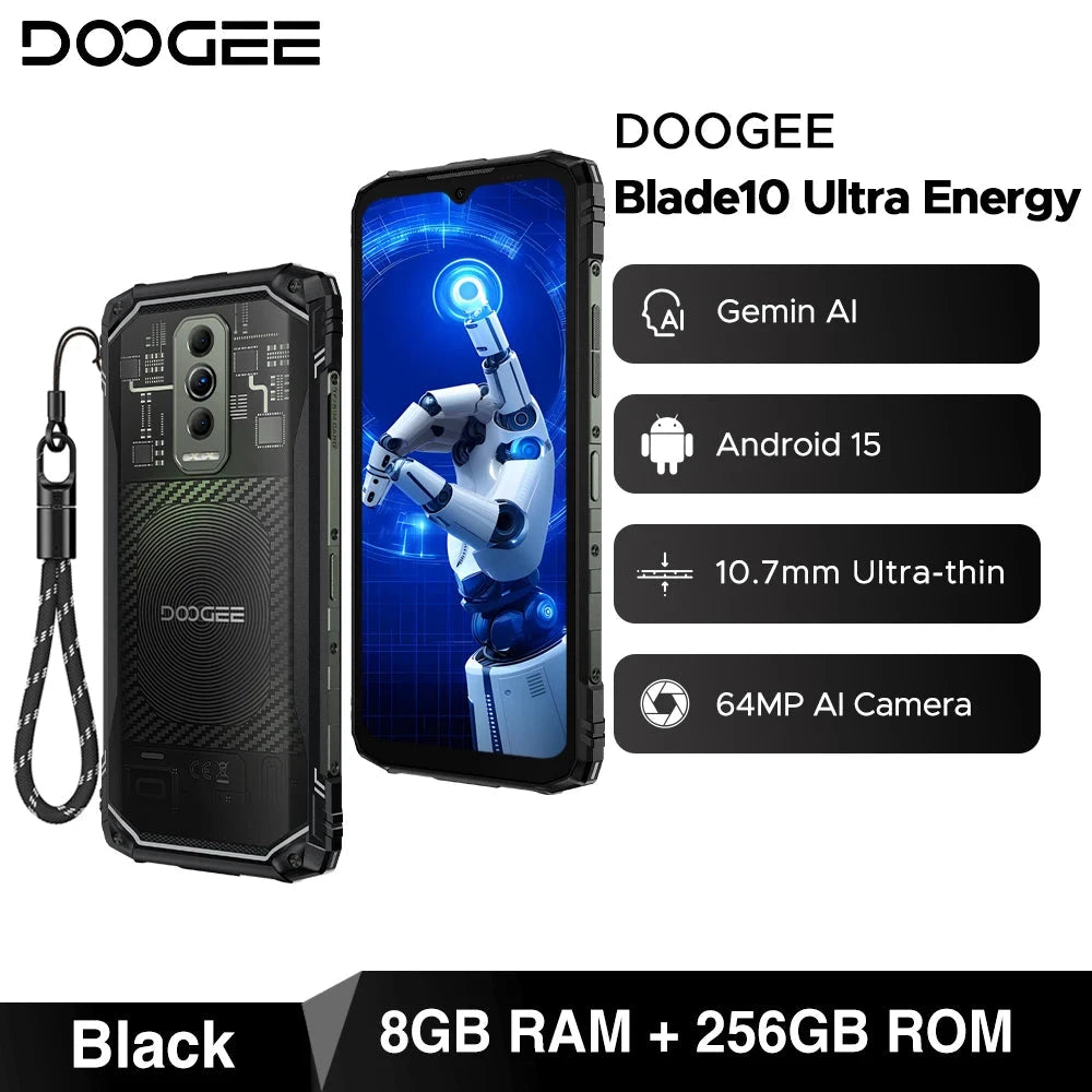 DOOGEE Blade10 Ultra Energy - Kapazität 6150mAh,18W, Maße 172x80x10,7