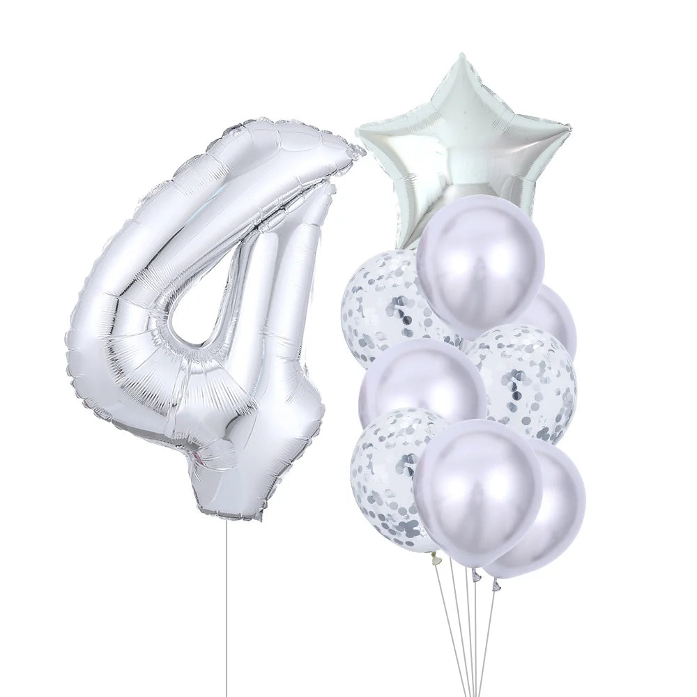 GIHOO 21118 Zahlenballons Roségold - 10 Stück 40 cm Latex
