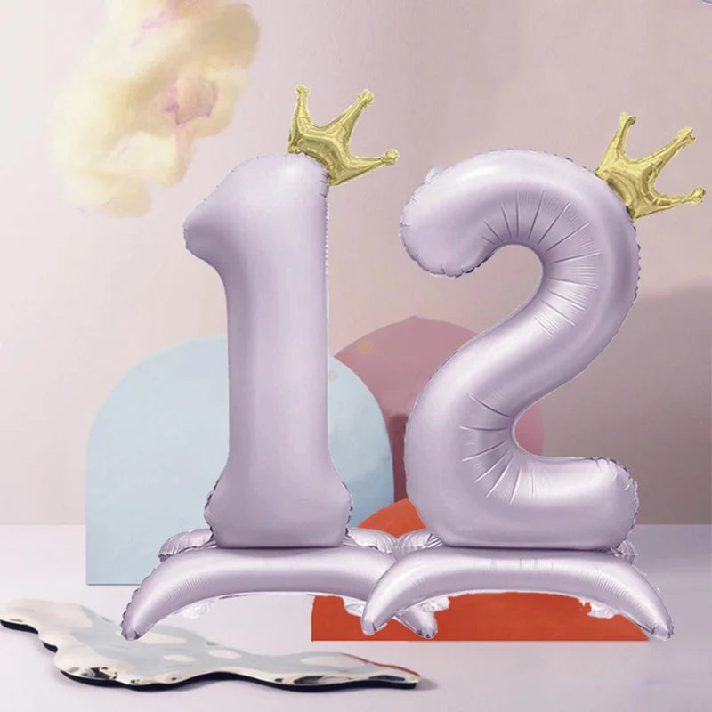 Choice Zahlenballon Mit Krone - 40 Zoll Lila 1 Stück