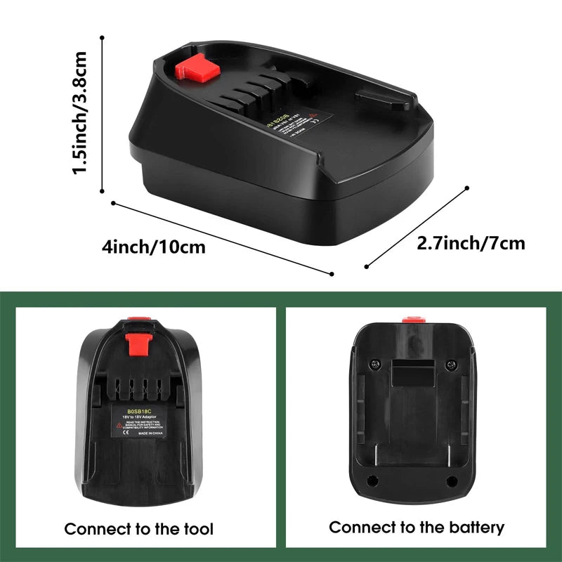 Batterie Adapter Verwendung Für Bosch Li-ion Batterie BAT618 Auf Heim Lithium Elektrisch Elektrowerkzeug Ersetzen Alle 18V Grün Blau Adapter