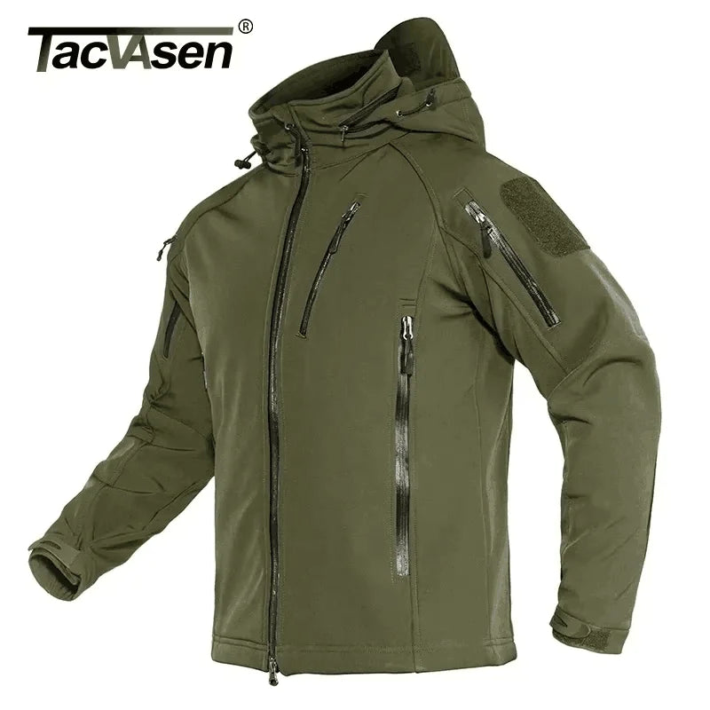 TACVASEN Winddichte Fleece-Jacke - Größe M, Wasserdicht