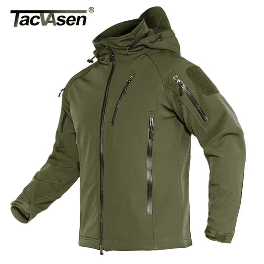 TACVASEN Winddichte Fleece-Jacke - Größe M, Wasserdicht