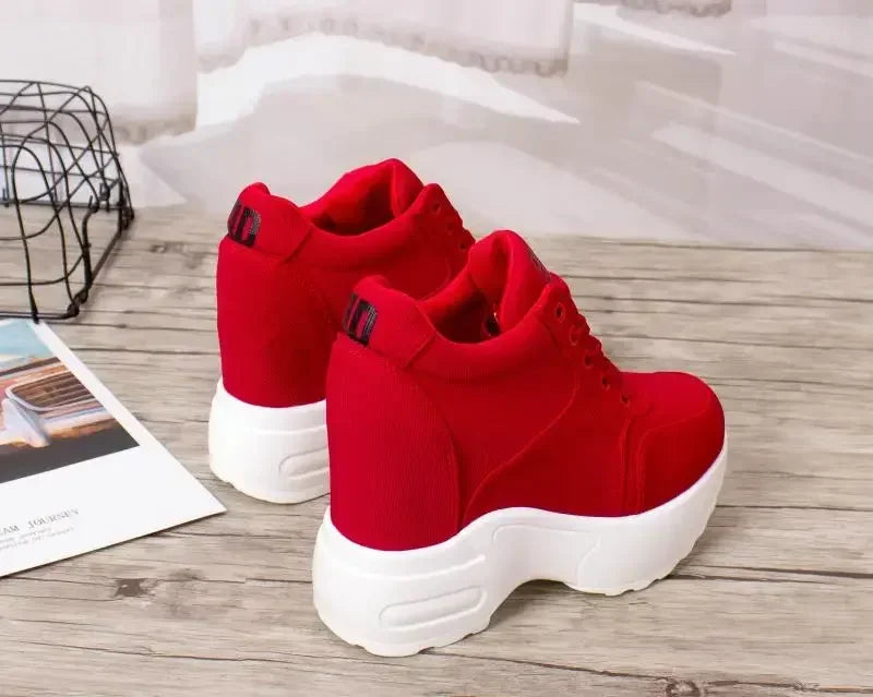 WGZNYN 187 Plateau Sneaker Atmungsaktiv - 10cm Absatz Mesh