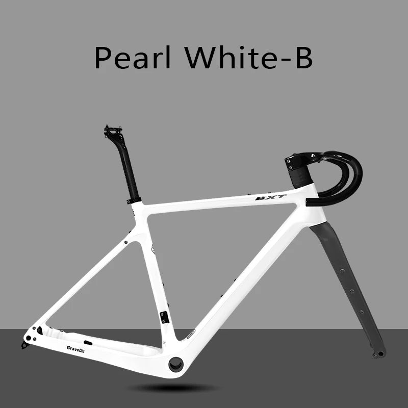 BXT Disc Brake Carbon Gravel Bike Frame 700C/27.5er Max Use 47C/2.1 Tire Carbon Gravel Bicycle Frame Thru Axle Carbon MTB Frame