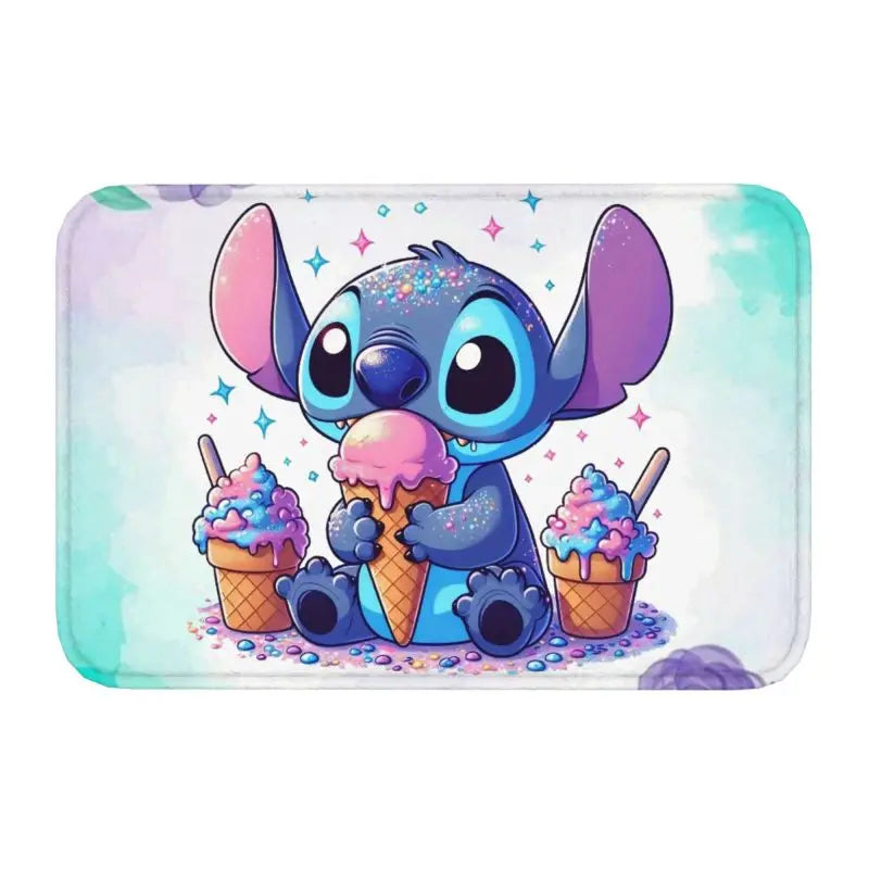 Custom Cartoon Stitch Floor Door Kitchen Bathroom Mat Anti-Slip Outdoor Doormat Bedroom Balcony Entrance Rug Carpet Footpad