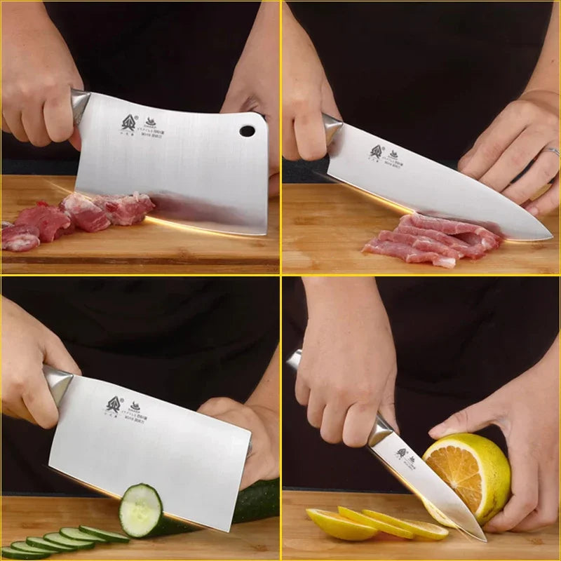 Alle Stahl Messer Set 2025 - Küche Home Professionell Chef Messer - Messer mit Spatel Löffel Koch Werkzeug Kombination Küchen Zubehör