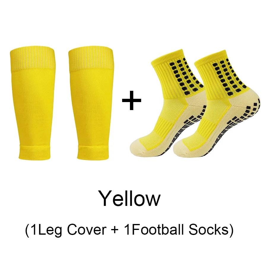 Set de șosete de fotbal Eelhoe Grip - 2 perechi, antiderapante, până la genunchi