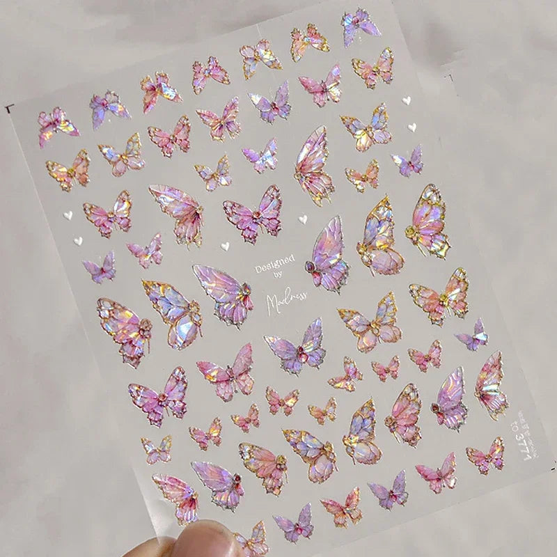 3D Fashion Jelly Nagelsticker Selbstklebend - 1 Stk Sticker