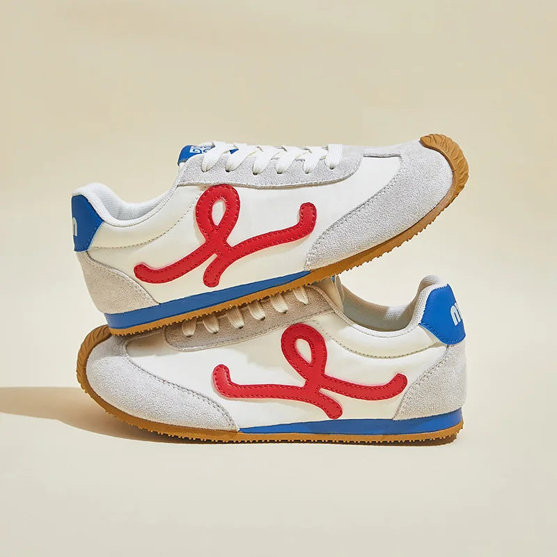 New Fashion Women's Shoes 2025 Spring Autumn Platforms Sneakers Comfortable Flat Shoes Lace-up Non Slip Casual Vulcanized Shoes