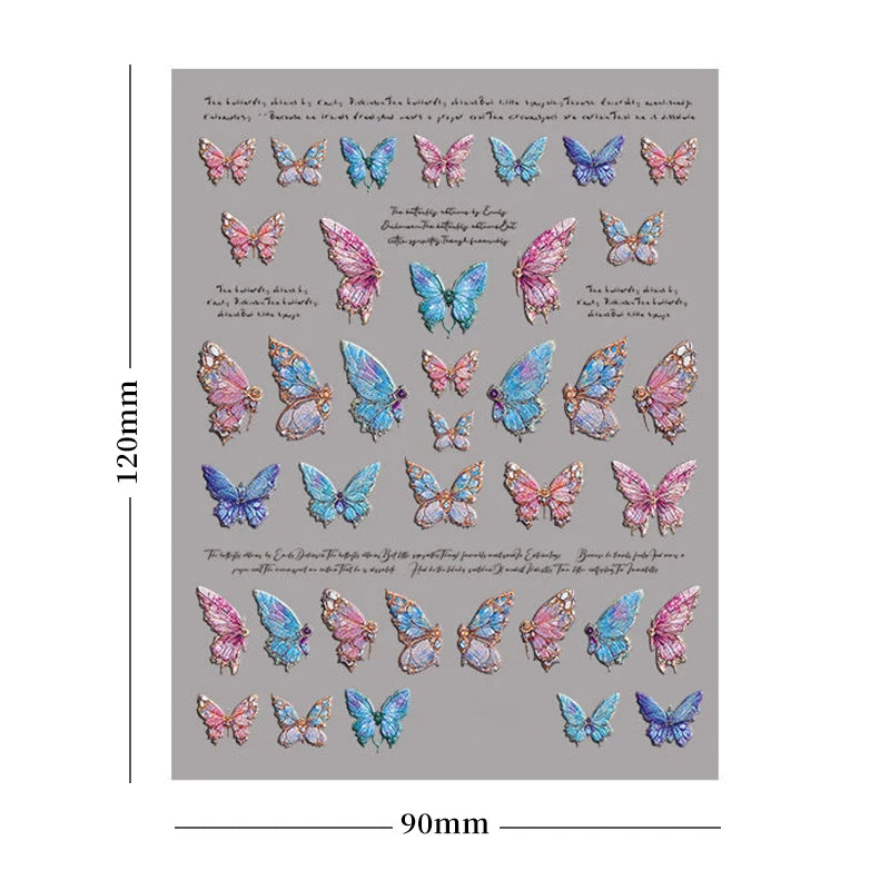 Hign-Concerned 3D Schmetterling Sticker - 1 St 6,4x5,3cm