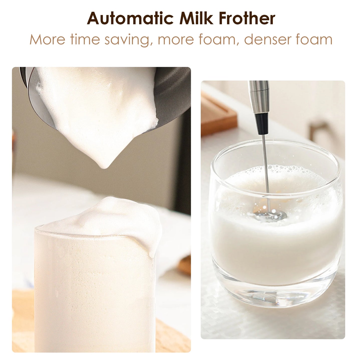 BioloMix 5-in-1 Milk Frother with Upgraded LED Display Touch Screen - Hot And Cold Foam Maker Milk Warmer for Coffee Latte