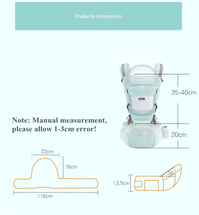 Babytrage 2025: dajinbear Baby Carrier Ergonomic Infant Multifunctional Waist Stool - Newborn Toddler Multi-use Before After Kangaroo Bag Accessories Collection