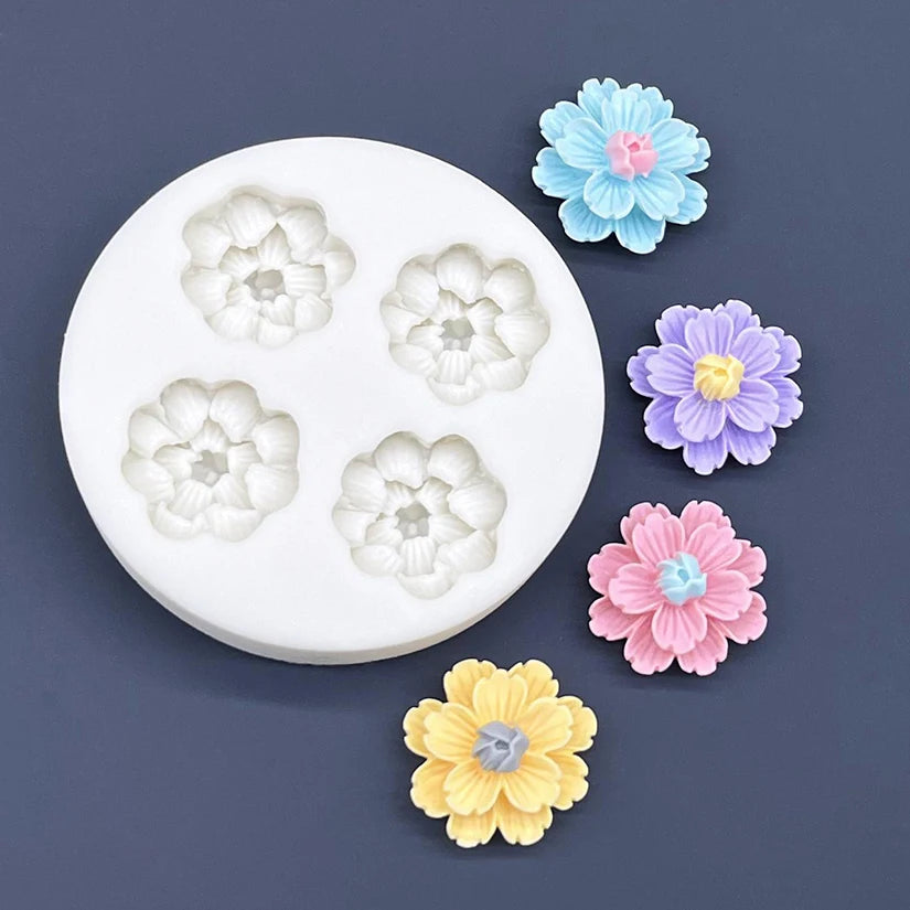 Flower Daisy Silicone Sugarcraft Mold Resin Tools Cupcake Baking Mould Fondant Cake Decorating Tools