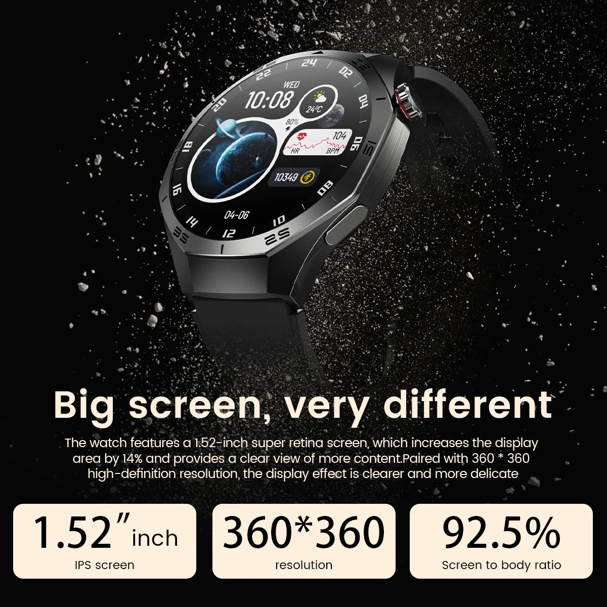 Huawei GT5 Pro AMOLED Display - 1.52 Zoll GPS IP68 Puls