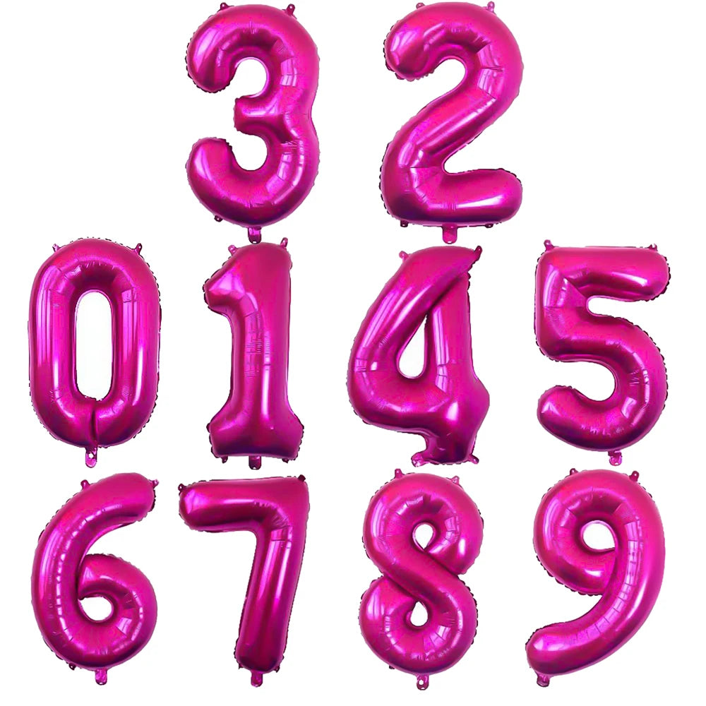 Choice Q001-HPK Zahlenballon - 32 Zoll Rosa Folie Party