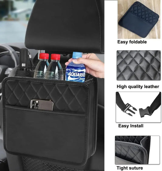 Auto Organizer Multifunktional 2025 - Auto Sitz Aufbewahrung Tasche Wasserdicht - Hängend Auto Sitz Organizer Müll Tasche Geeignet Meiste Autos
