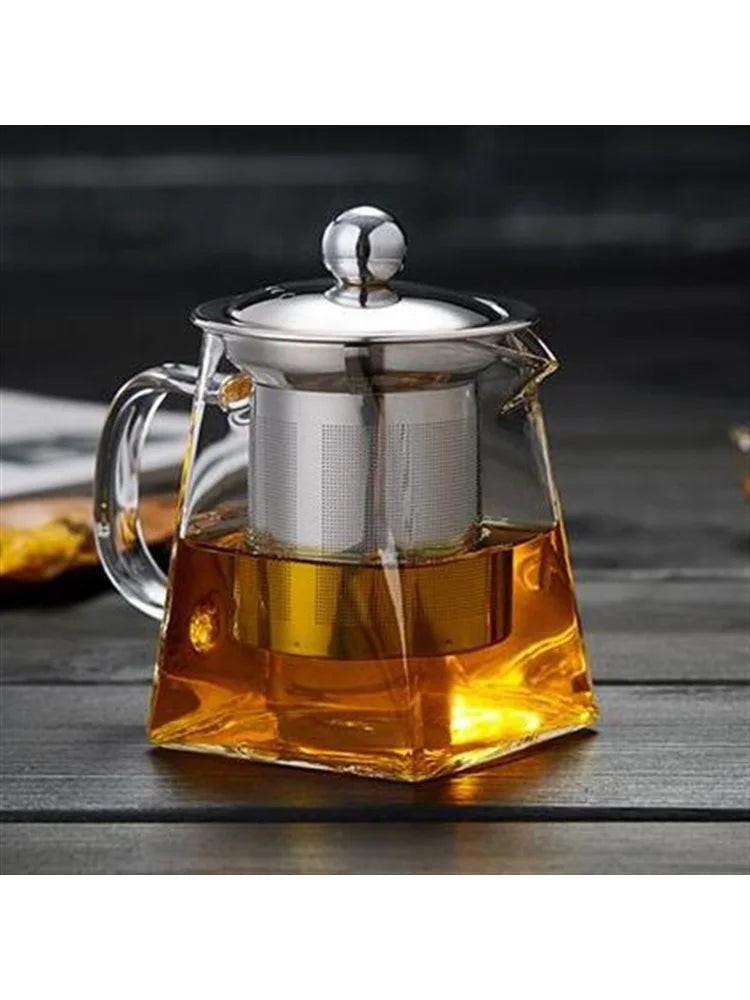 Glass Teapot with Infuser Tea Set Kettle Maker Infusers Jug Teaware Kitchen Dining Bar Home Tea Kit  Glass Teapot  Samovar
