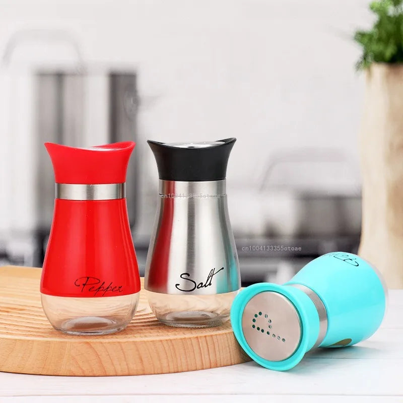 MOONBIFFY Gewürzstreuer Glas - 250ml, Edelstahldeckel