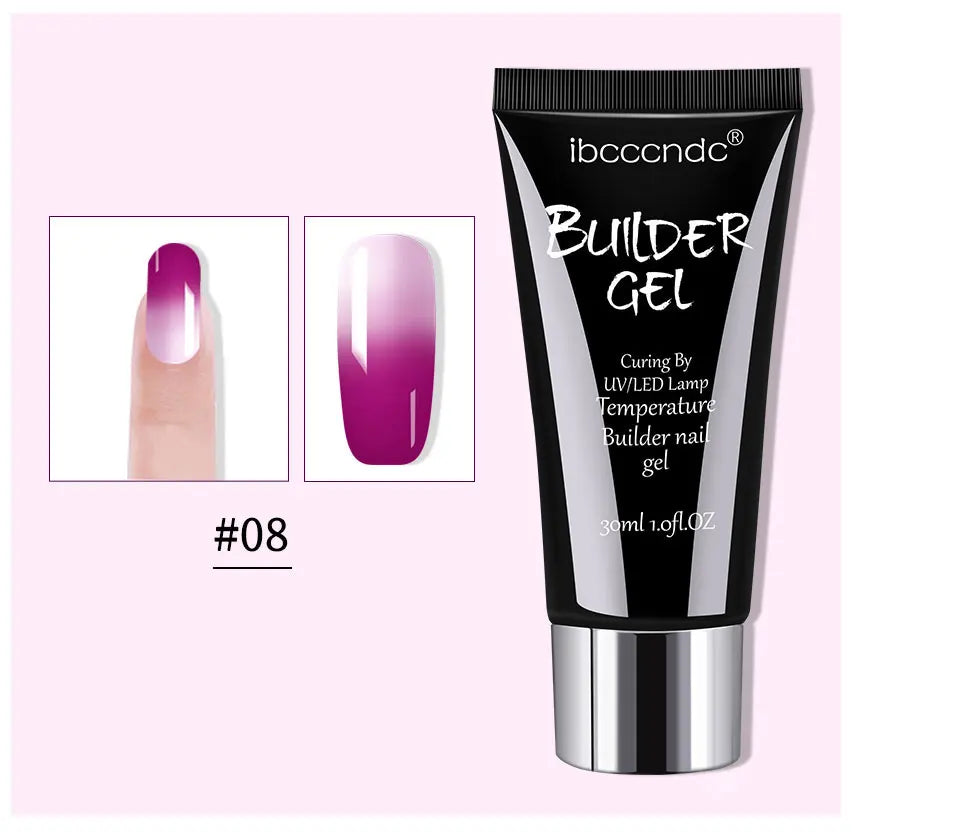 Gel semipermanent pentru unghii, gel de unghii Polygels, lampă UV LED, material pentru extensii de unghii, lampă acrilică, temperatură