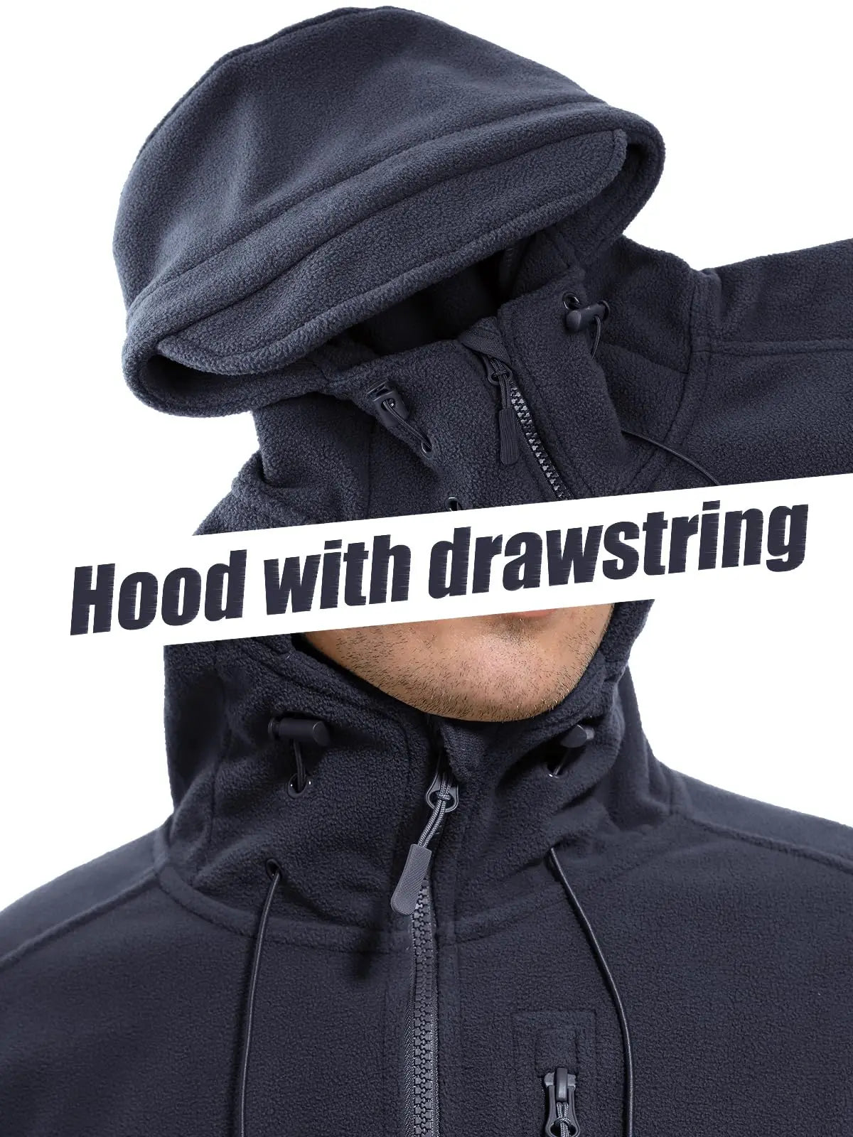 Jachetă din fleece cu glugă Tacvasen – rezistentă la vânt, călduroasă, mărimi S-XXL