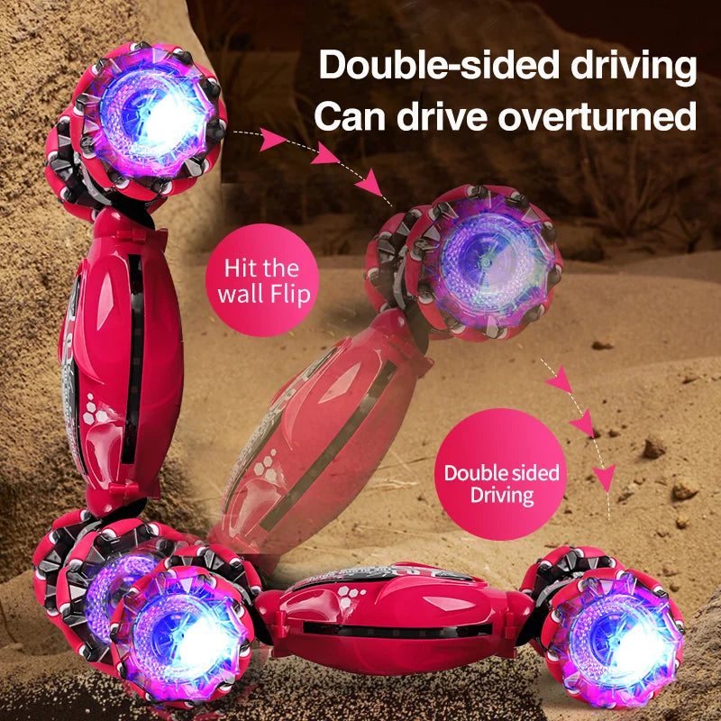 RC Car 4x4 Remote Control Cart Stunt Gesture Sensing 1/12 RC Drift Car With LED Light Deformation Novel Toys For Children Toys