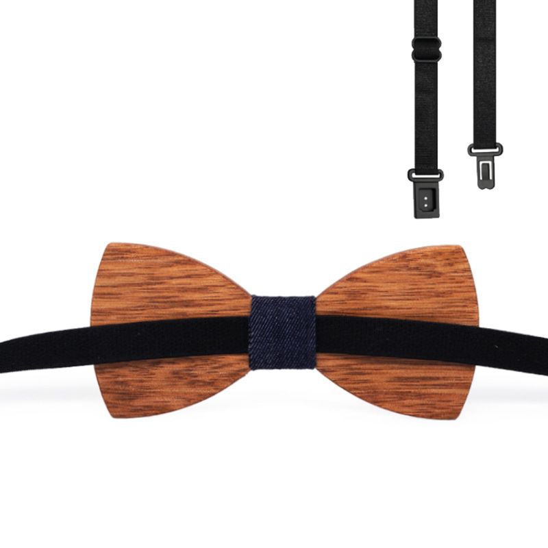Novelty Design 3d Wooden Tie Pocekt Square Cufflinks Fashion Wood Bow Tie Wedding Dinne Handmade Corbata Wooden Ties