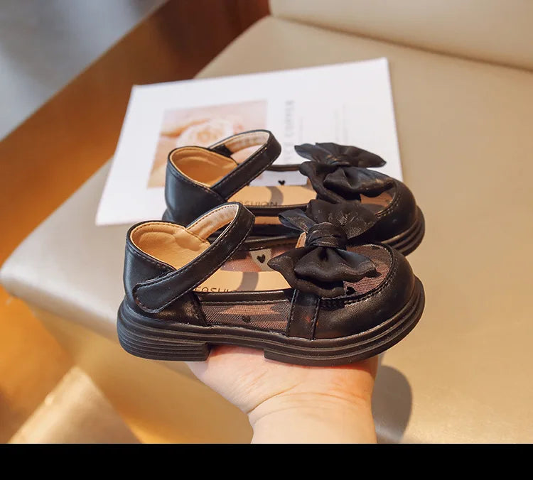 Mädchen Gehschuhe 2025 - Baby Mädchen Weiche Sohle Casual Schuhe - Frühling Herbst Schleife Runde Zehen Prinzessin Rutschfest