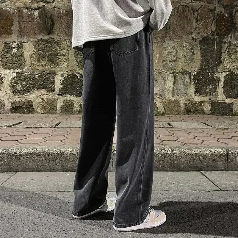 SHAN BAOC Loose Jeans Weit - Elastischer Bund Denims