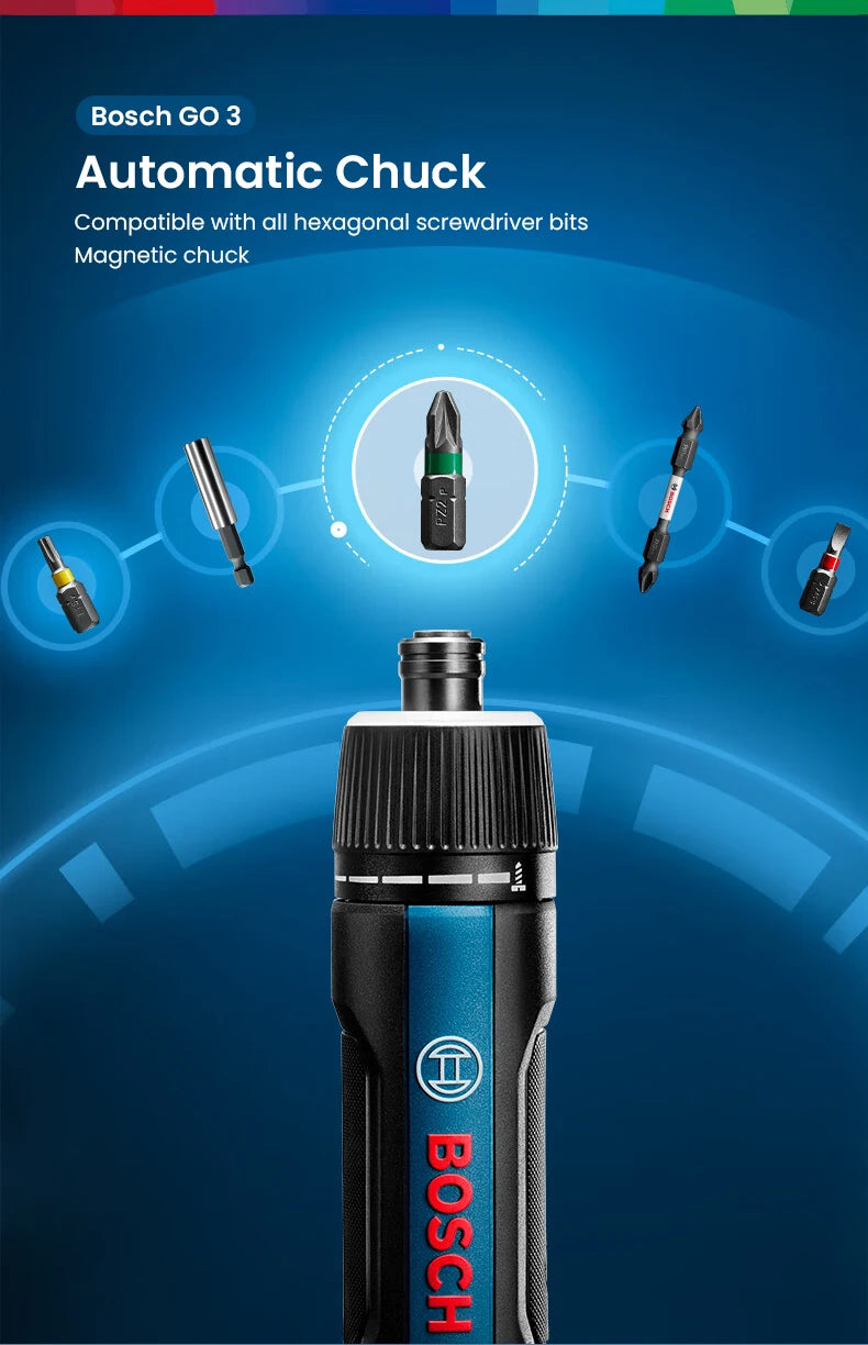BOSCH GO 3 Electric Screwdriver 3.6V 2Ah Battery 5Nm Screw Driver Forward And Reverse Rotation Screwdriver PK GO 2