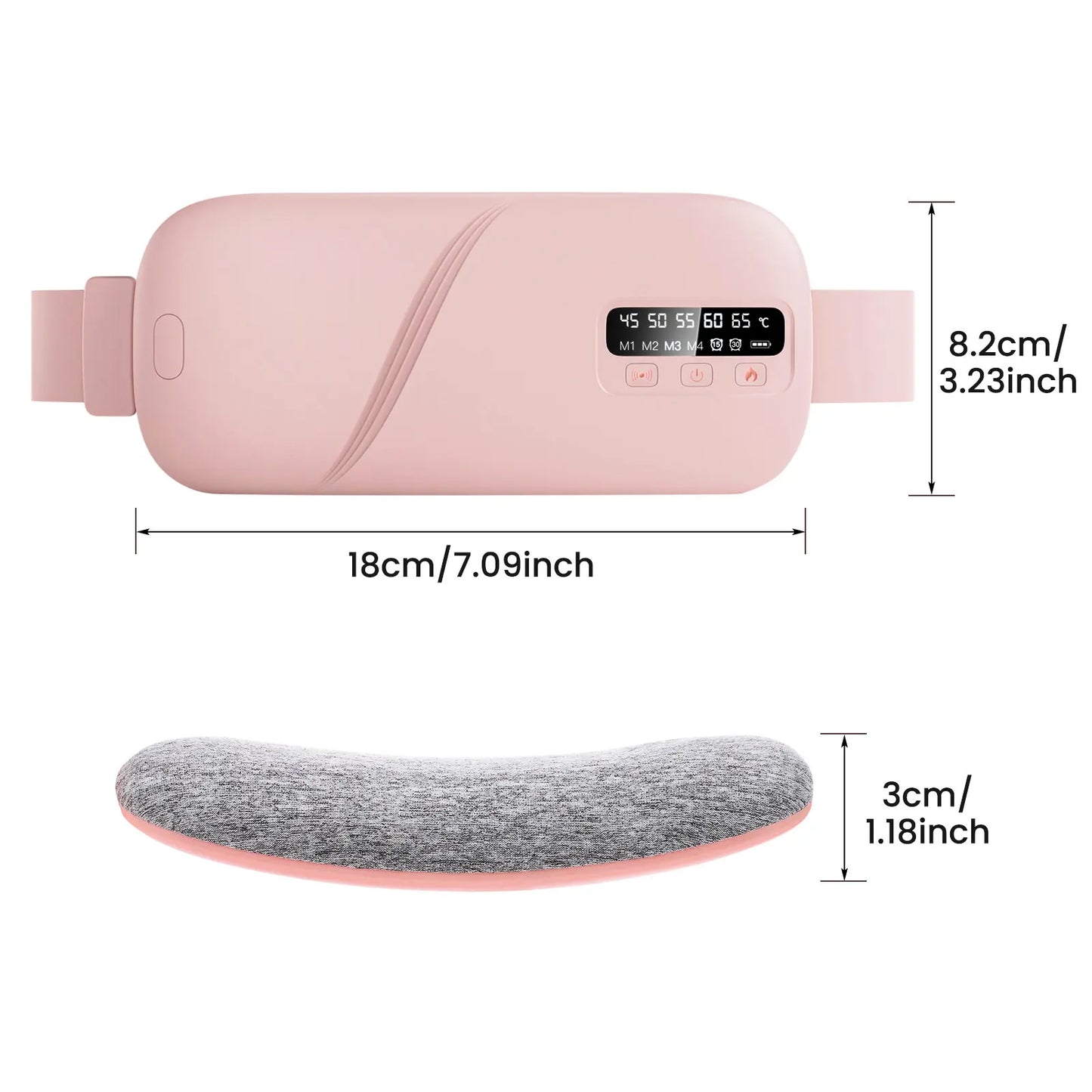 Centură uterină menstruală caldă pentru femei, burtă, ameliorarea durerilor, USB, 5 viteze, încălzire electrică, pad vibrator, abdomen, talie, masaj