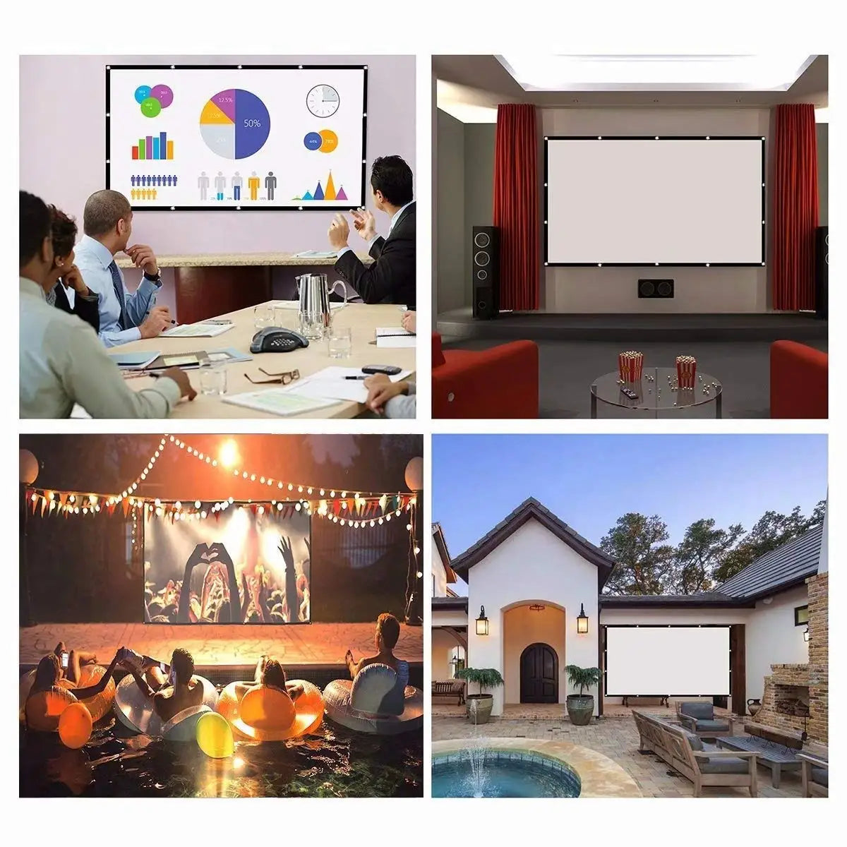 Outdoor-Leinwand 2025: Multi-Size Portable-Screen - Travel Theater Collection