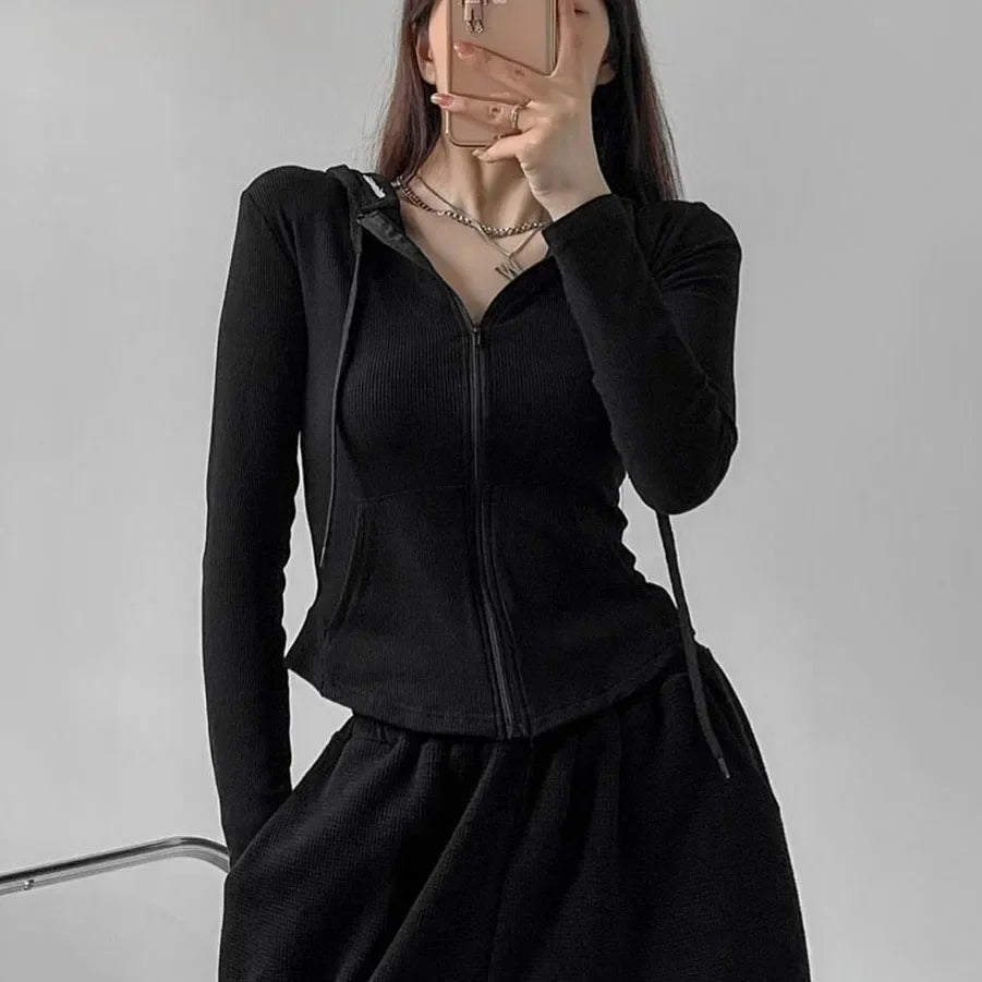 Rimocy Street Style Hoodie Reißverschluss - Kurz 4-16Zoll