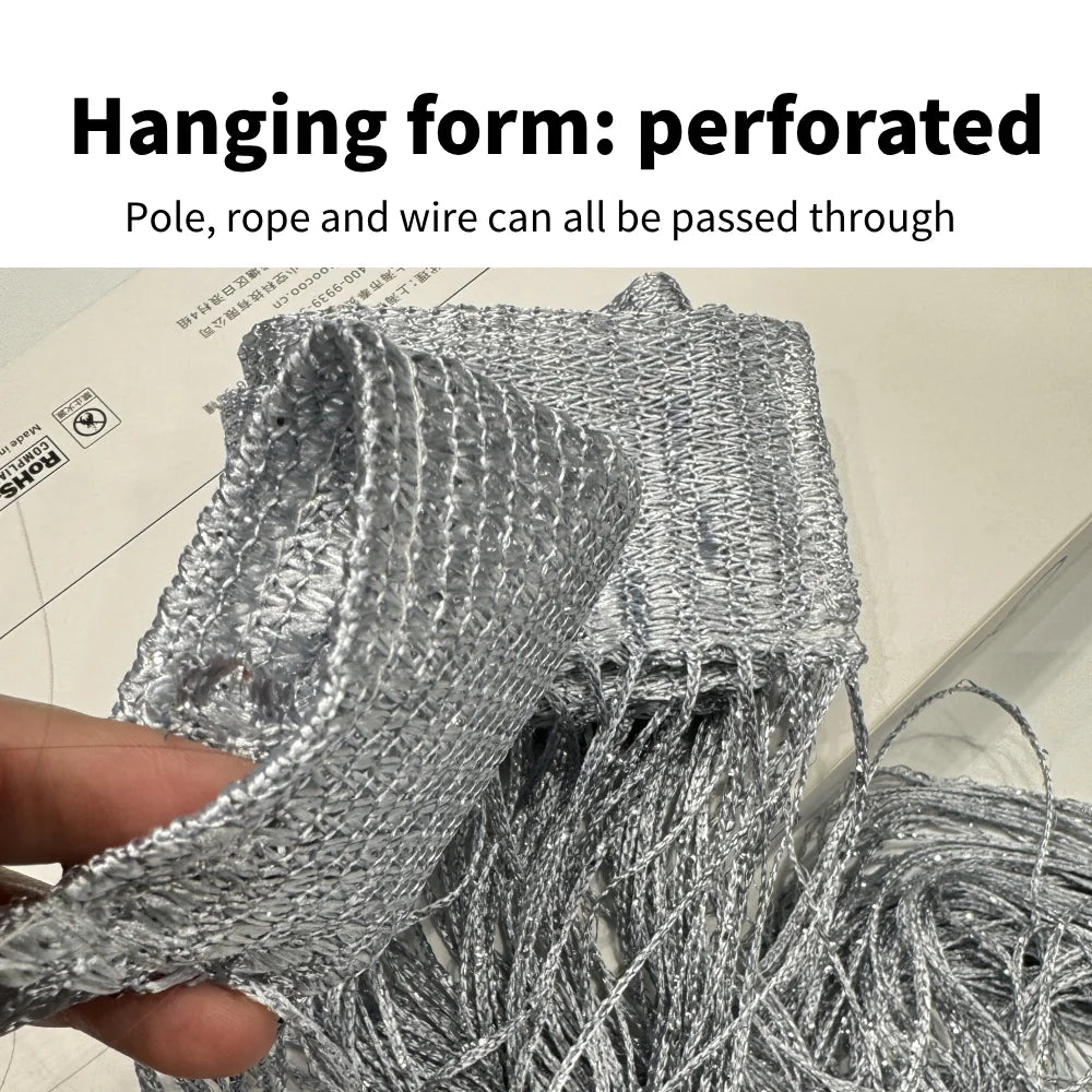 Fadenvorhang 2025: Silver-Ribbon Shiny-Tassel - Window Decoration Collection