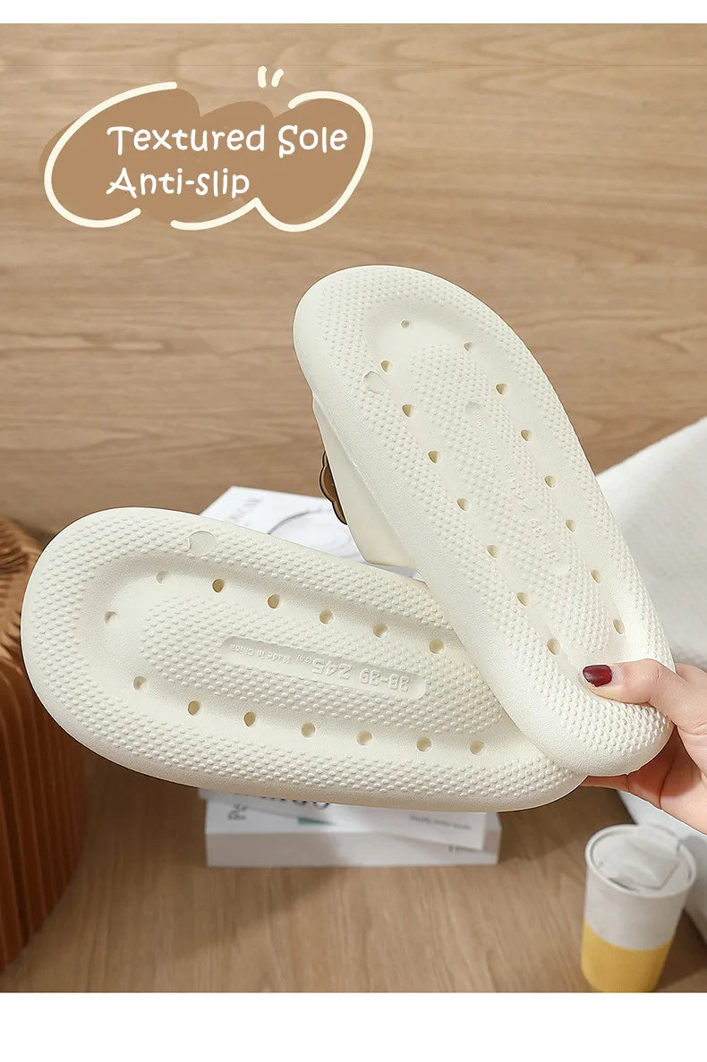 New Soft EVA Slippers Couples Home Slipper Outdoor Beach Summer Sandals Bath Men Flip Flops Non-Slip Women Thick Sole Shoes