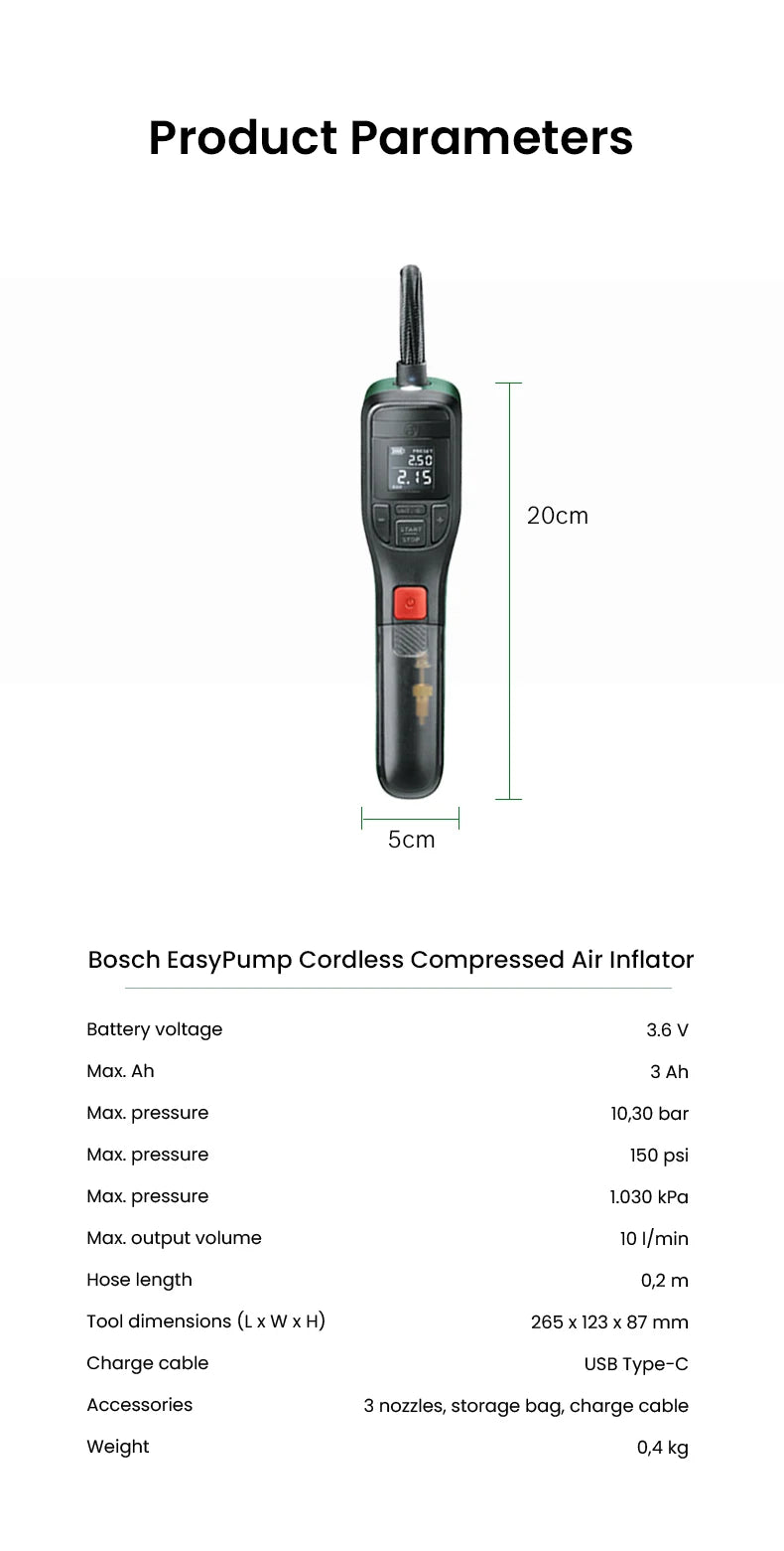 Bosch Wireless Car Air Pump