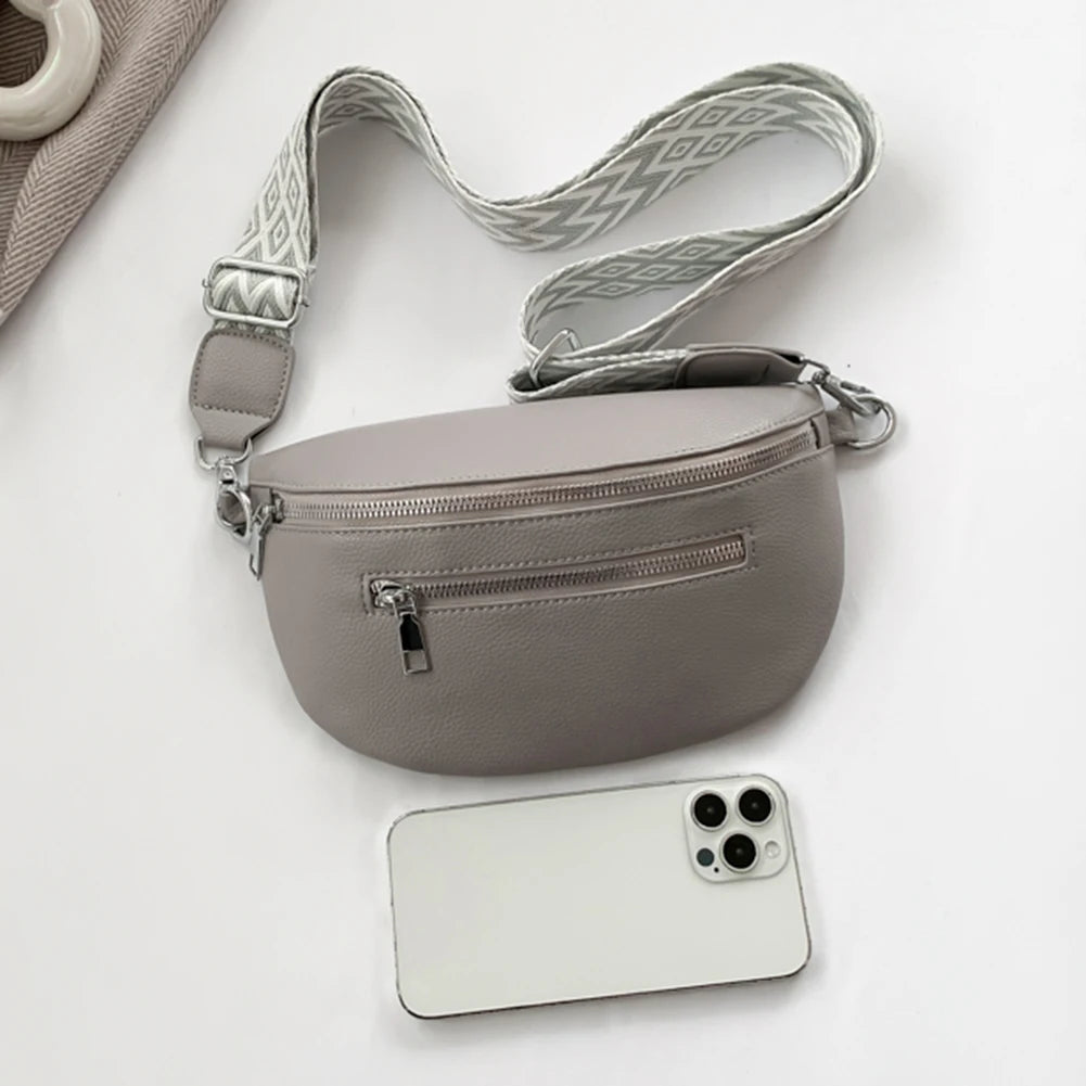 Stylische Damen Crossbody Tasche Breiter Gurt - Mode Sling Bag Multi-Taschen - Münzen Handy Reise Outdoor