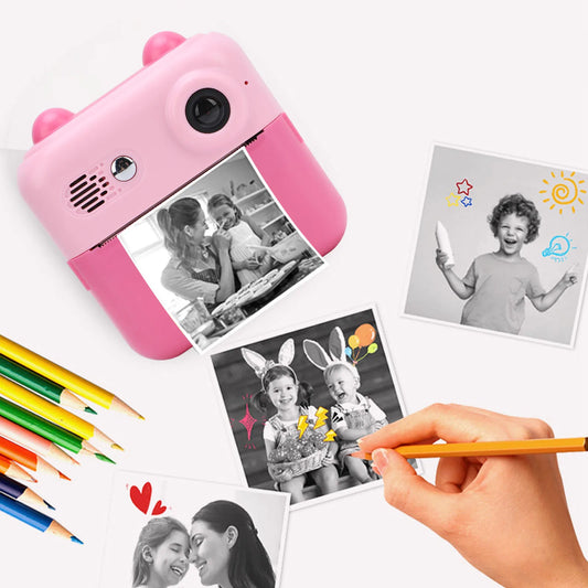 Sofortbild-Kamera 2025: 50MP Instant Print Camera 2.4 Inch - Eye Caring 1000mAh Multifunctional 16x Digital Zoom Travel Collection