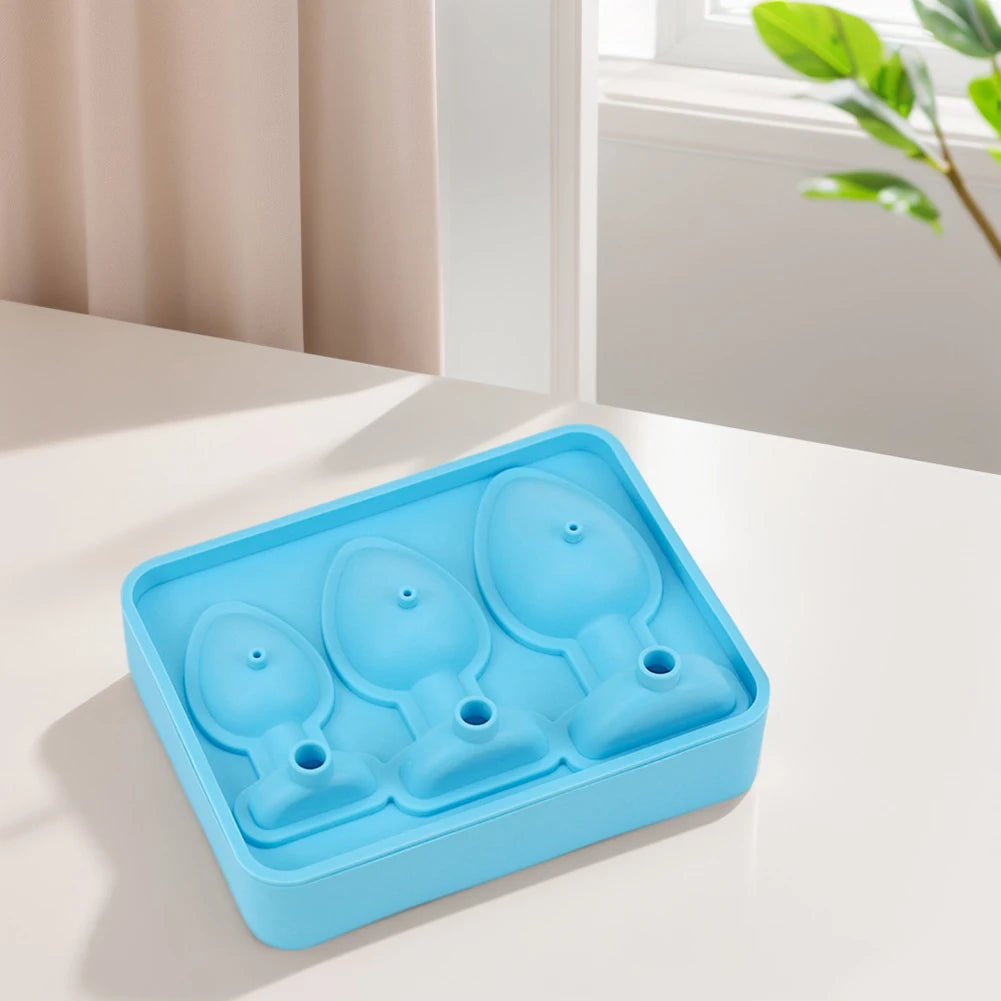 Silicone Prank Butt Plug Shaped Mold Reusable Prank Ice Cube Mold Tray Novelty Ice Cube Trays for Ice Chilling Whiskey Cocktails