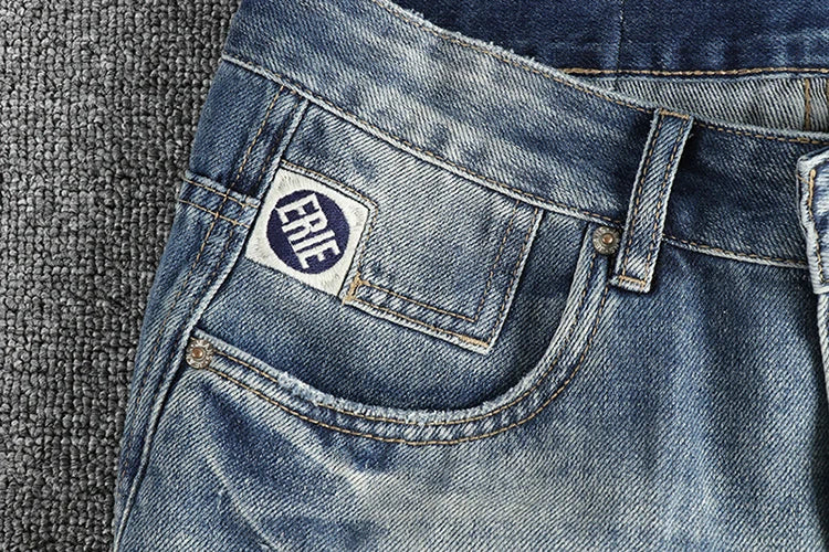 Trendy Men's New Fashion American Style Retro Washed Straight Jeans Loose Casual Trousers