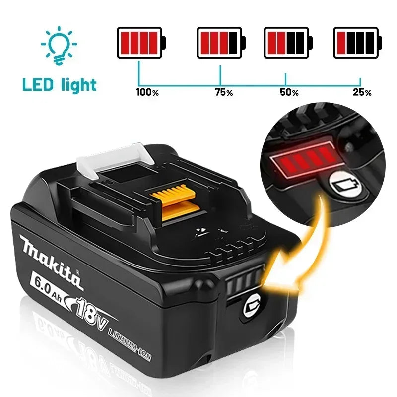 Makita-Akku 2025: Original 18V 6.0Ah Li-Ion - High Capacity Collection