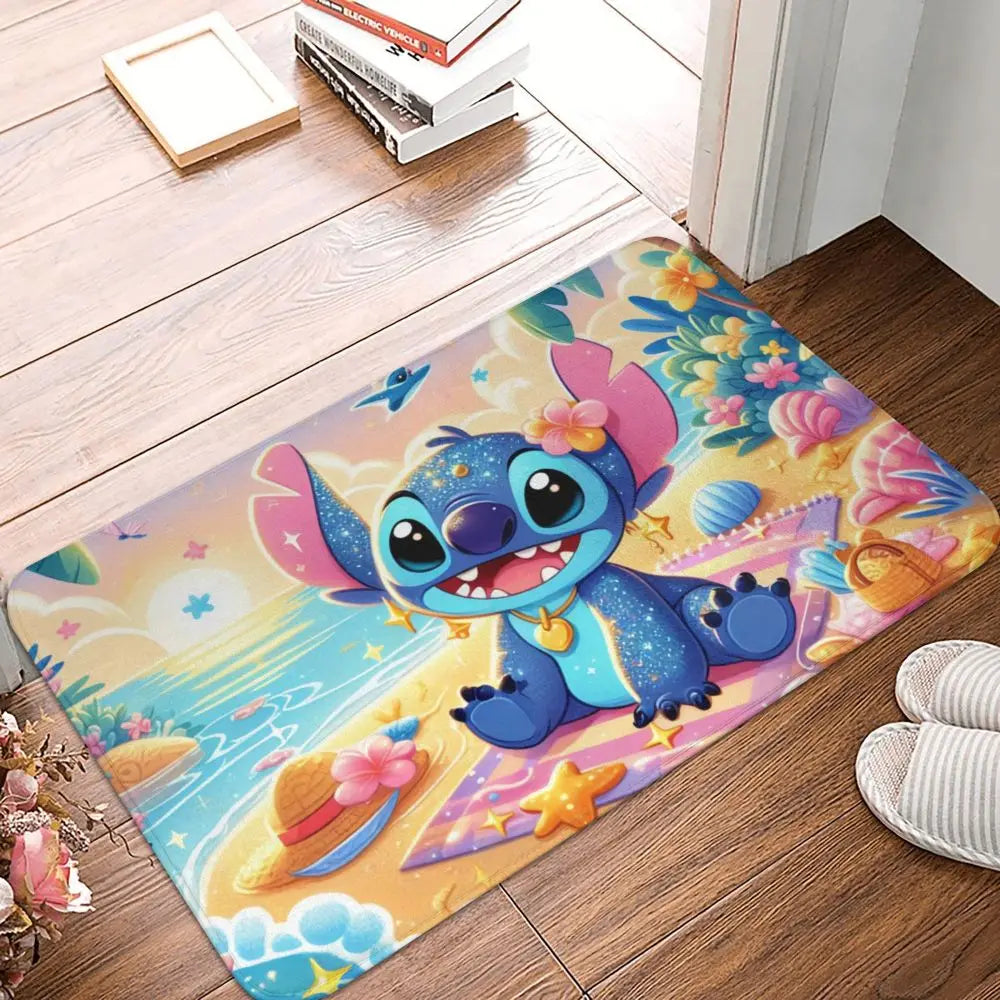 Custom Cartoon Stitch Floor Door Kitchen Bathroom Mat Anti-Slip Outdoor Doormat Bedroom Balcony Entrance Rug Carpet Footpad