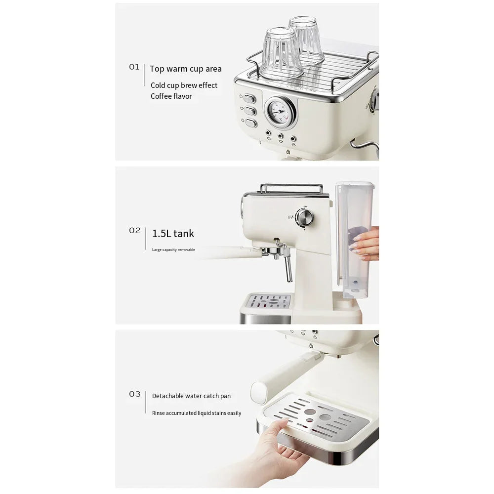 Houselin Espresso Machine 20 Bar, Professional Espresso Maker Cappuccino Machine with Steam Milk Frother