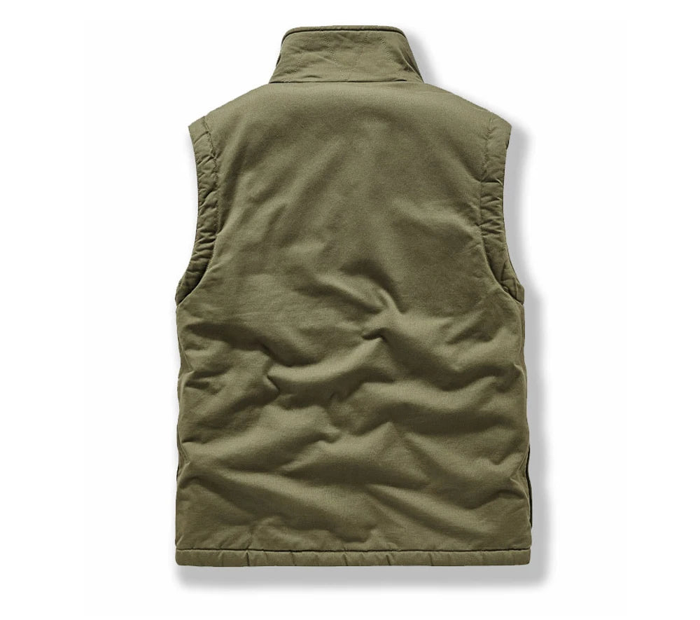 DIMUSICN Fleece Weste Warme Gepolsterte Stehkragen - Größe 6XL, Winddicht, Taschen