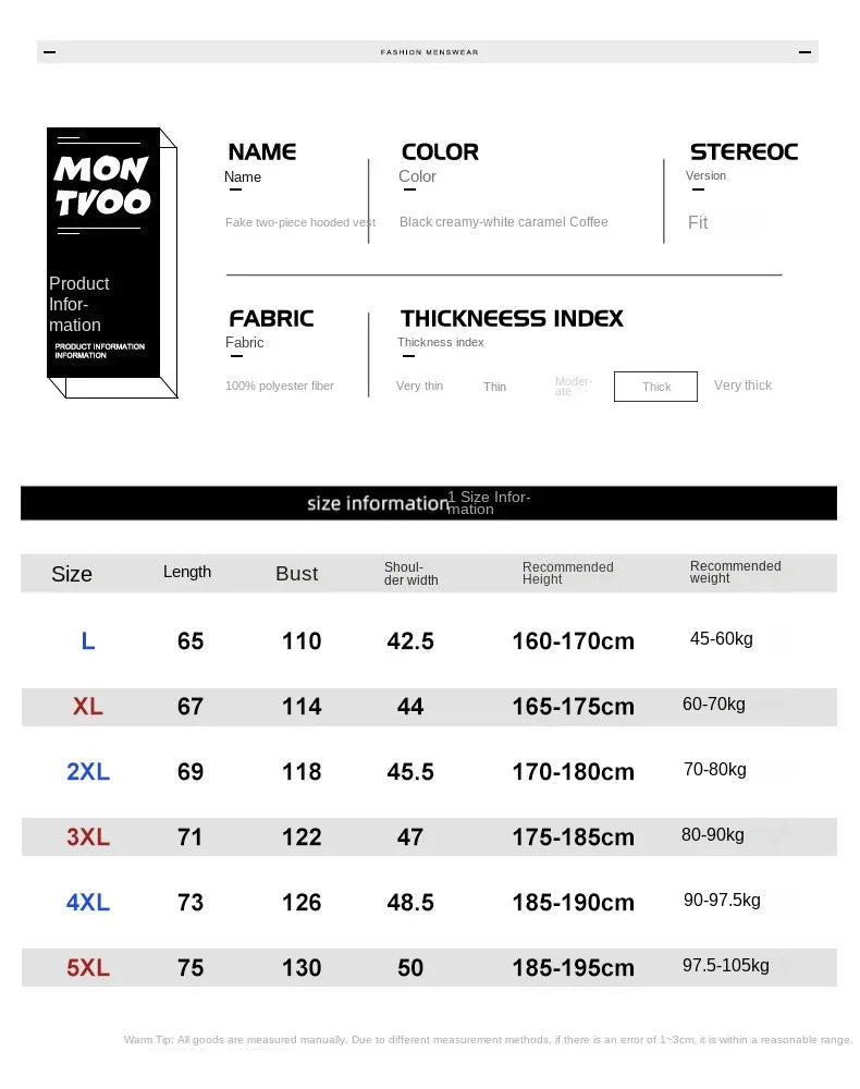 UETEEYCN Daunen Baumwoll Weste Mit Kapuze - Verschluss Reißverschluss, Größe L, Füllung Baumwolle