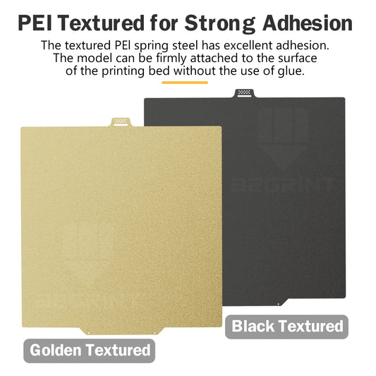 BEGRINTU Q2 Wärmebett - 280x280mm beidseitig PEI Federstahl