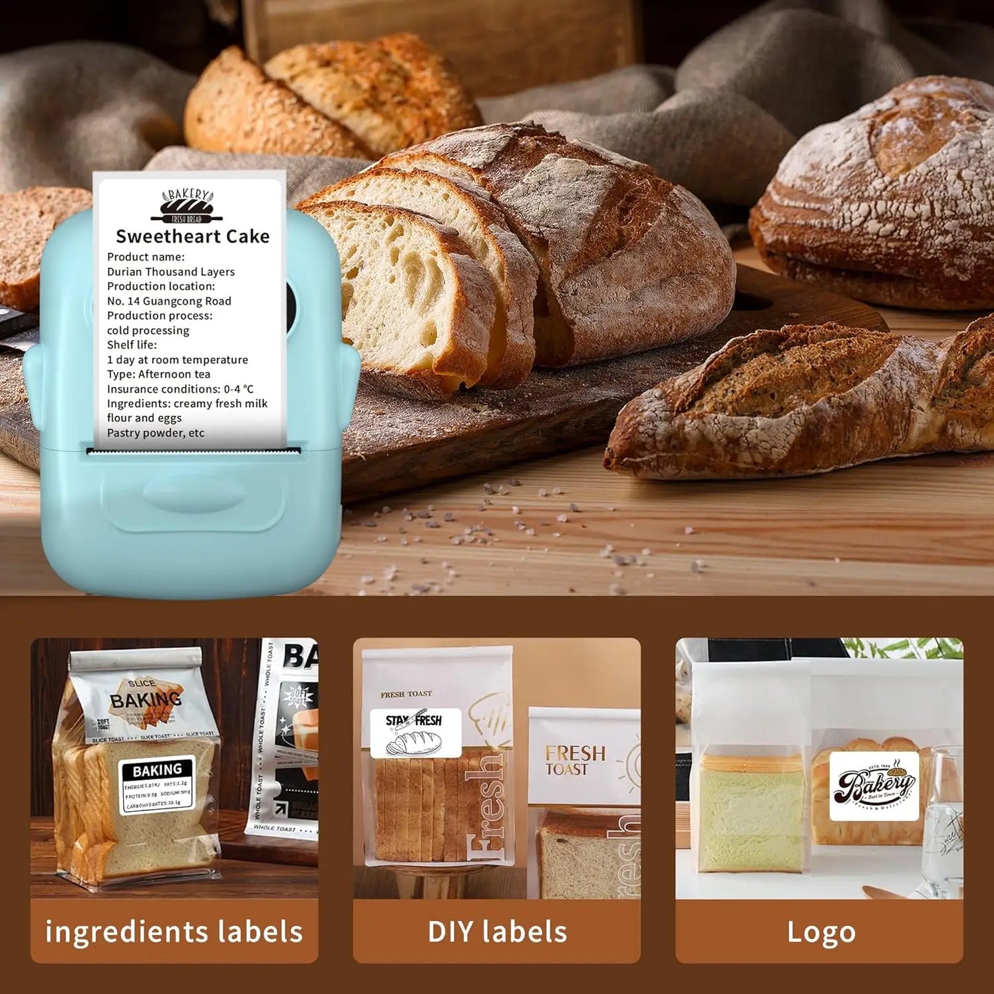 MARKLife P50 Bluetooth Etikettendrucker - Thermischer Mini Drucker für Barcode & Preisschilder