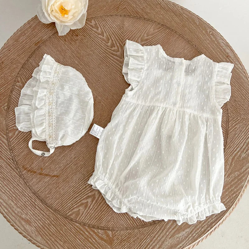Bratyeessi Jumpsuit Spitze - Baumwolle 0-12M Rüschen