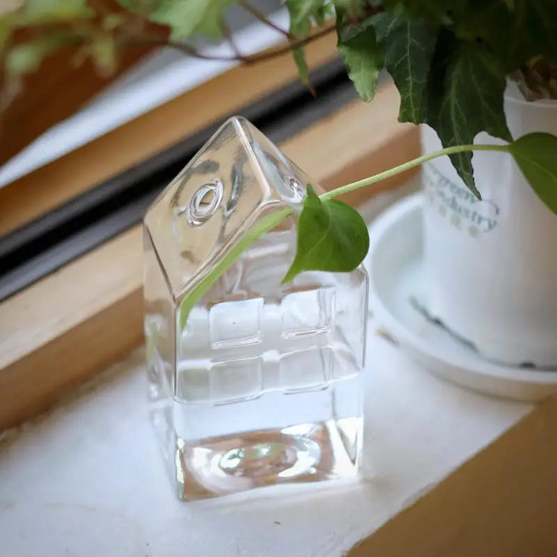 Home Planters Clear Glass Flower Vase Plant Stand Vase Flower Pot Hydroponic Container for Garden and Home Decor