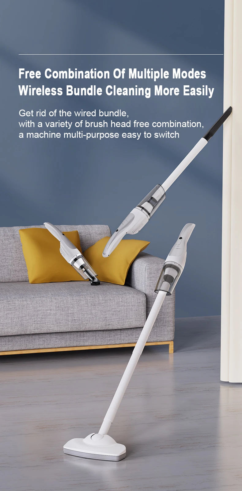 Cordless Wireless Vacuum Cleaner for Home Appliance Brushless Vaccum Cleaner for Car Home Cleaning Vacuum Cleaner