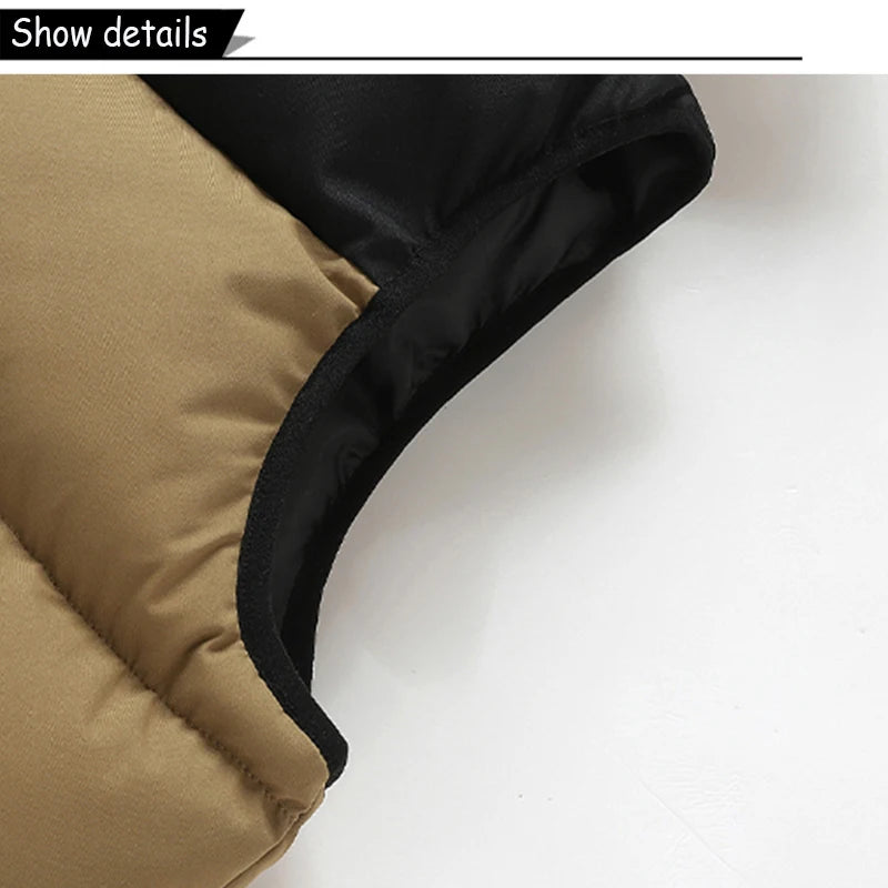 Hots Winddichte Fleece-Weste Abnehmbare Kapuze - Größe M-XL, Reißverschluss, Winddicht